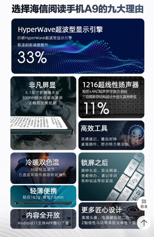 海信A9墨水屏阅读手机:36级柔光与纸质纹理显示技术